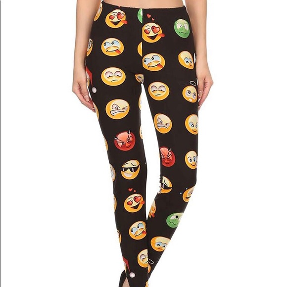 Extra Soft Christmas emoji leggings sle1672 - Picture 2 of 3